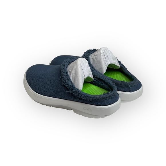 OOFos 𖦹 OOcoozie Vegan Sherpa Fur Lined Slipper Mule 𖦹 Moroccan Blue 𖦹 12.5 - Picture 5 of 16